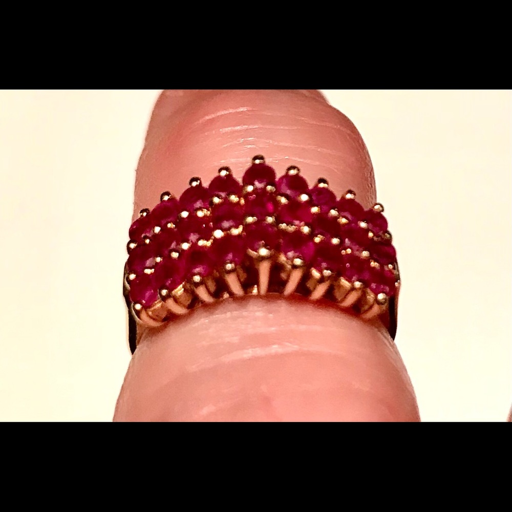 Ruby Pyramid Ring - image 3
